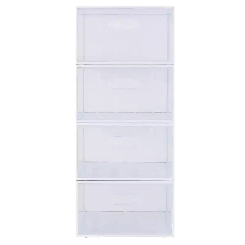 Lot de 4 boîtes de rangement XL pour chaussures