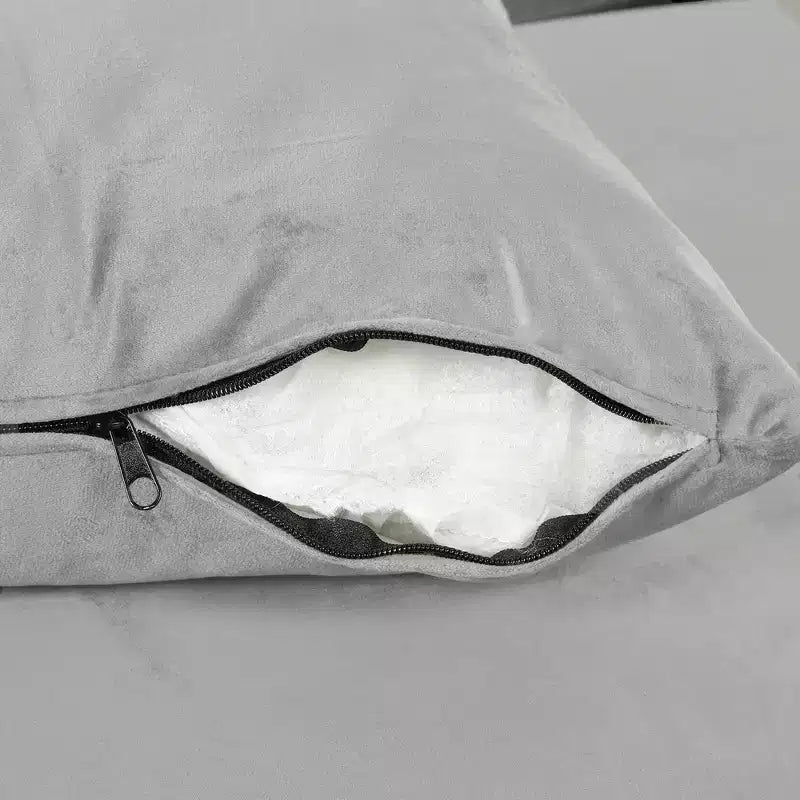 Canapé d'angle moderne en L de 267 cm avec pouf de rangement et 2 oreillers