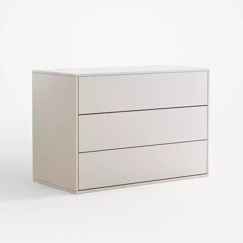 Table de chevet moderne à 3 tiroirs, meuble de rangement de 80 cm pour chambre et salon