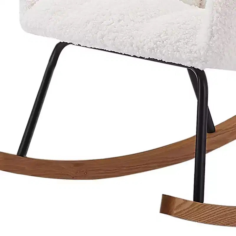 Fauteuil à bascule planeur moderne à dossier haut pour salon, bureau et allaitement