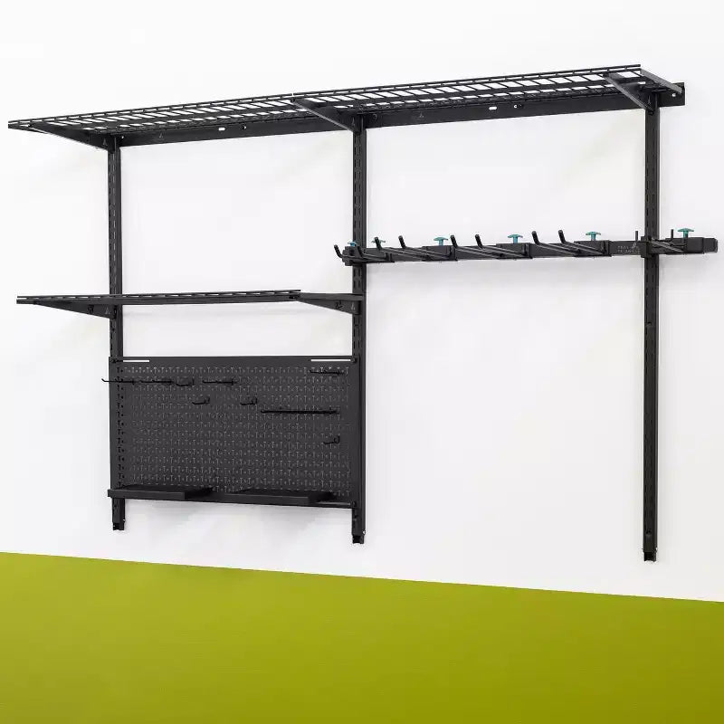 Système de rangement mural réglable | Supporte 227 kg | Organisateur de garage et d'atelier