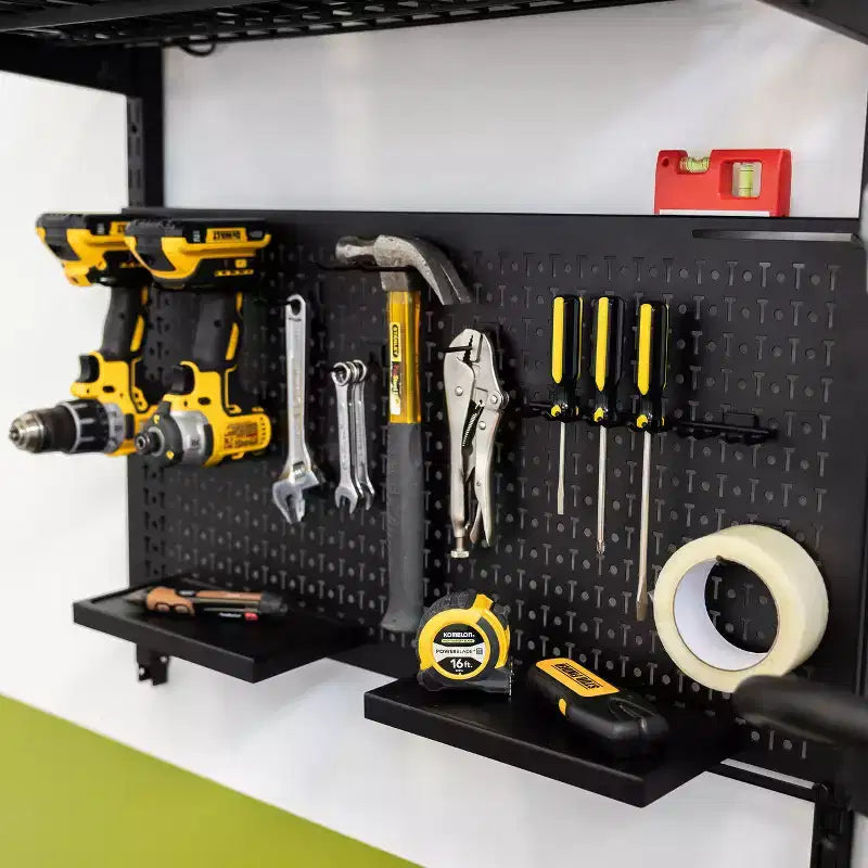 Système de rangement mural réglable | Supporte 227 kg | Organisateur de garage et d'atelier