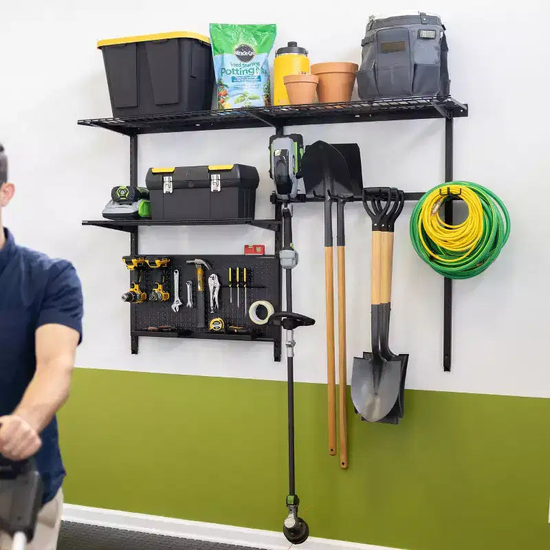 Système de rangement mural réglable | Supporte 227 kg | Organisateur de garage et d'atelier