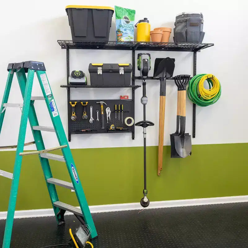 Système de rangement mural réglable | Supporte 227 kg | Organisateur de garage et d'atelier