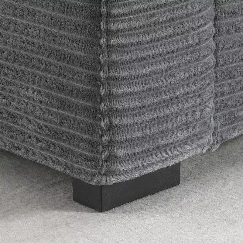 Canapé d'angle modulable surdimensionné avec rangement dans l'accoudoir et chargeur USB