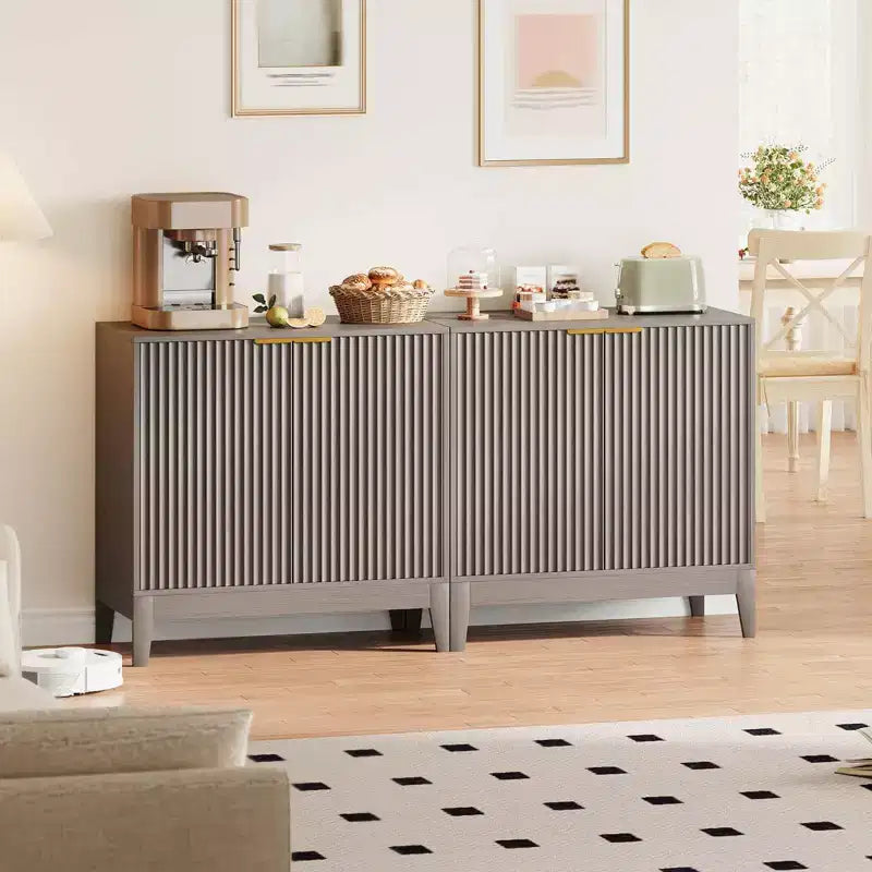 Buffet de salle à manger 80 cm avec portes et étagère réglable, meuble en bois moderne pour café, salon, salle à manger, cuisine, entrée