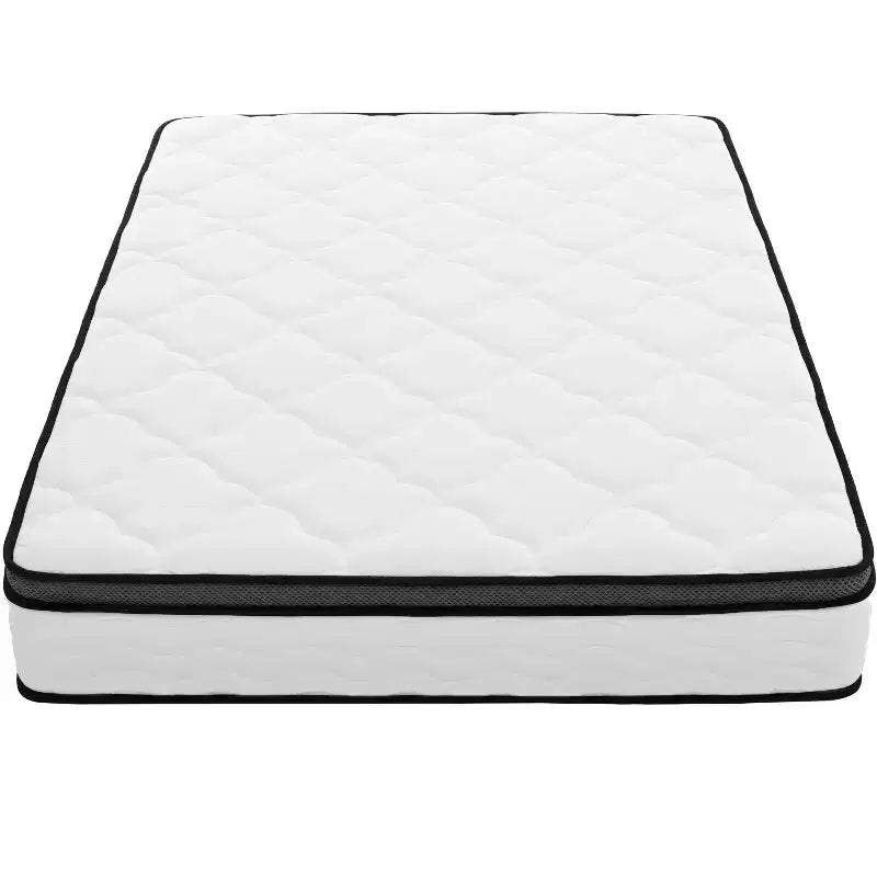 Matelas hybride à ressorts de 10/12 pouces avec soulagement de la pression, fermeté moyenne, livré compressé dans une boîte
