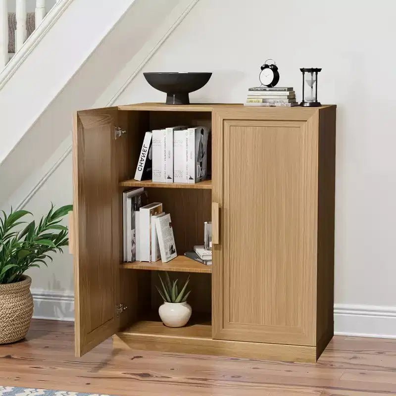 Meuble de Rangement Autonome en Bois pour la Maison, le Bureau et les Petits Espaces, Marron