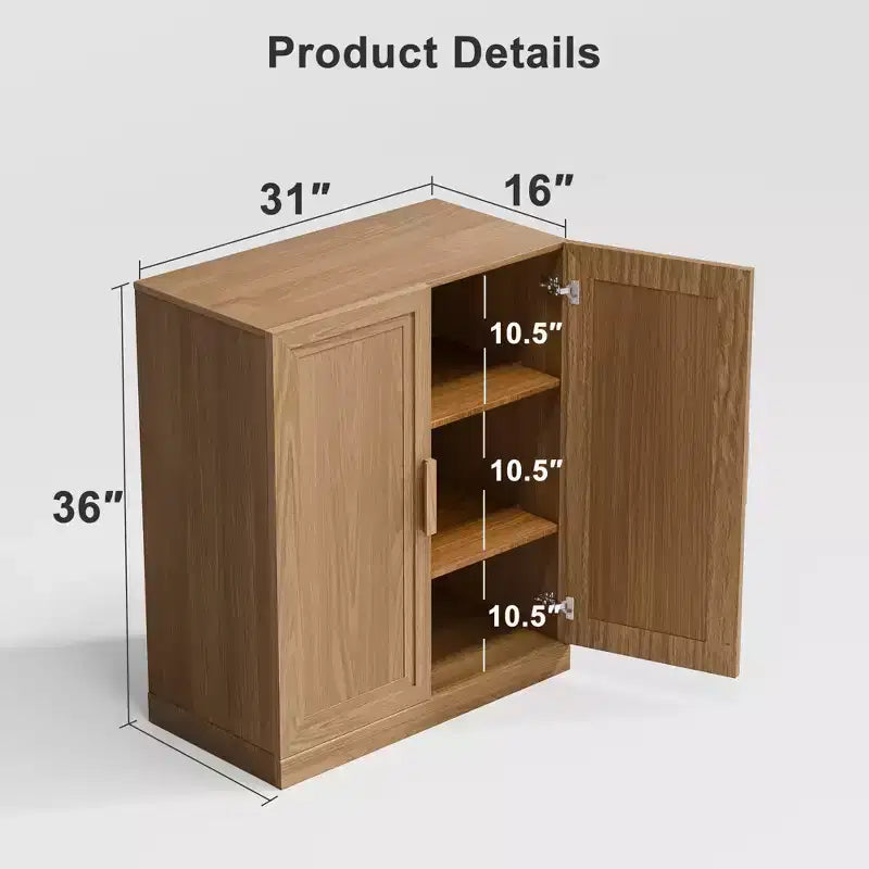 Meuble de Rangement Autonome en Bois pour la Maison, le Bureau et les Petits Espaces, Marron