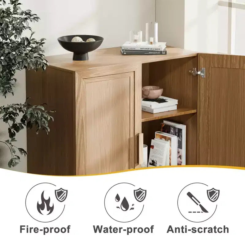 Meuble de Rangement Autonome en Bois pour la Maison, le Bureau et les Petits Espaces, Marron