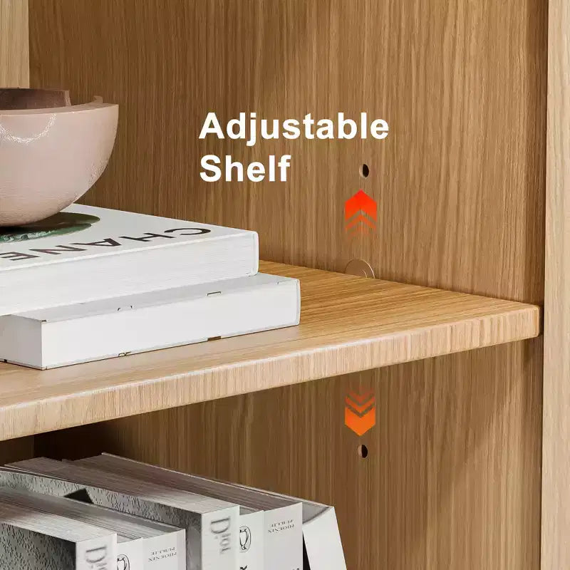 Meuble de Rangement Autonome en Bois pour la Maison, le Bureau et les Petits Espaces, Marron