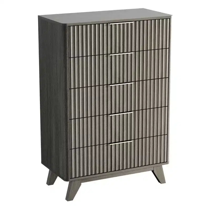 Commode 5 tiroirs Grille en panneau de particules, 30 po de large