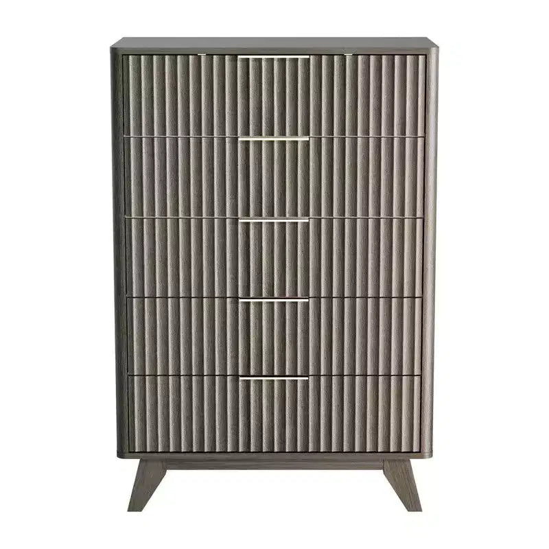 Commode 5 tiroirs Grille en panneau de particules, 30 po de large