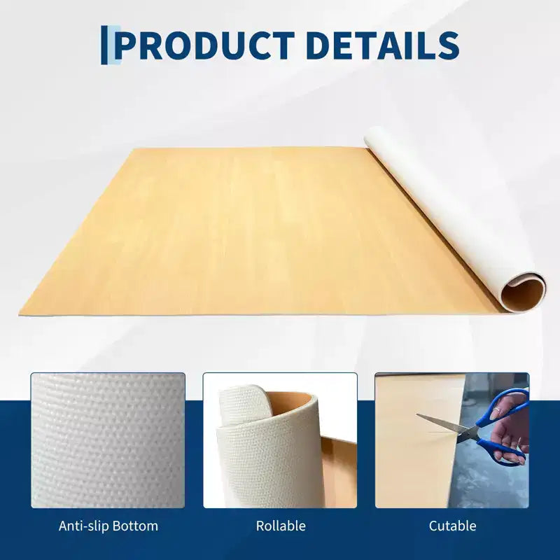 Tapis de danse portable en PVC de 4'x6', tapis de danse antidérapant de 5 mm d'épaisseur résistant aux rayures pour le ballet, le jazz, les claquettes, le yoga, le Pilates et l'exercice à domicile