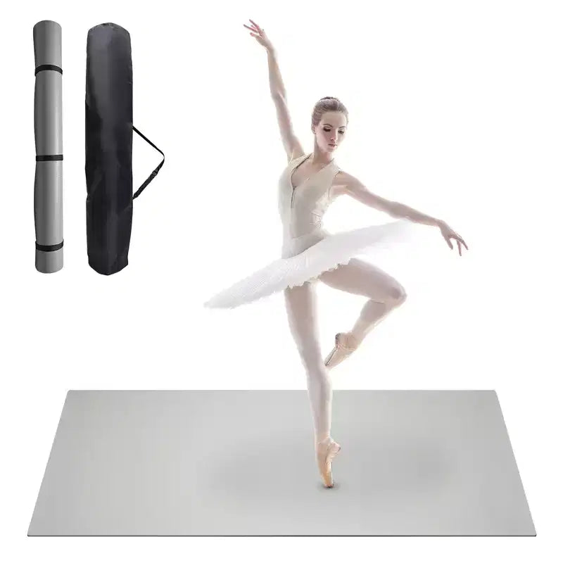 Tapis de danse portable en PVC de 4'x6', tapis de danse antidérapant de 5 mm d'épaisseur résistant aux rayures pour le ballet, le jazz, les claquettes, le yoga, le Pilates et l'exercice à domicile