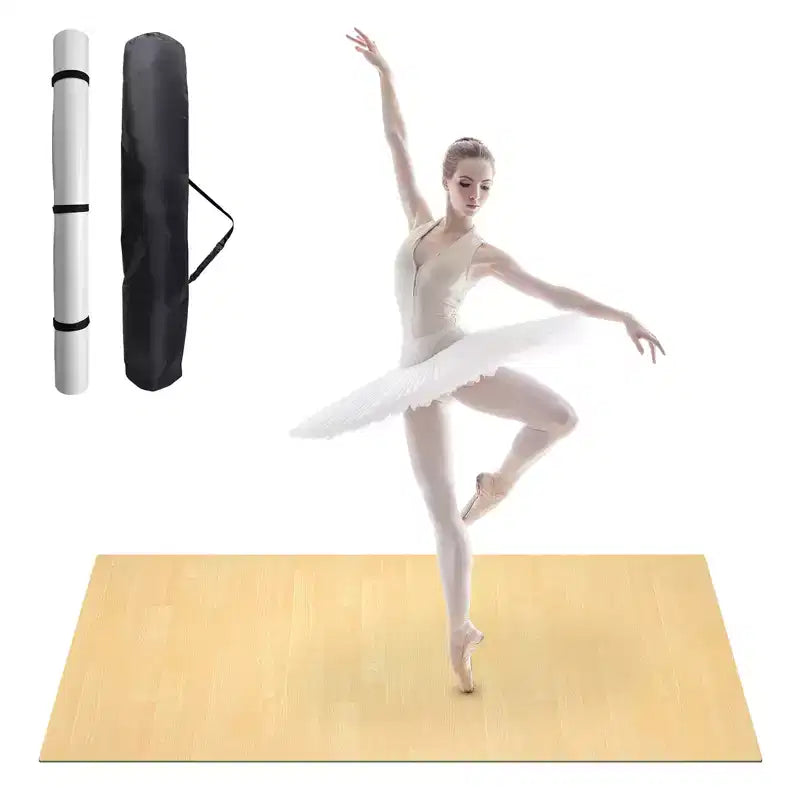 Tapis de danse portable en PVC de 4'x6', tapis de danse antidérapant de 5 mm d'épaisseur résistant aux rayures pour le ballet, le jazz, les claquettes, le yoga, le Pilates et l'exercice à domicile
