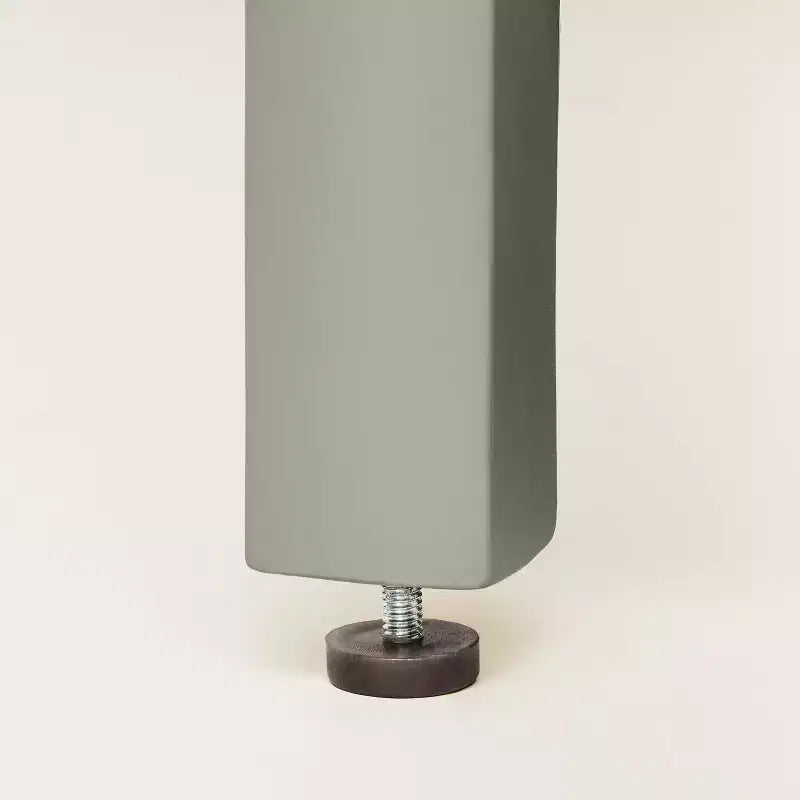 Meuble vitré à 4 portes avec arc en bois rainuré, vert sauge, 193 cm de haut