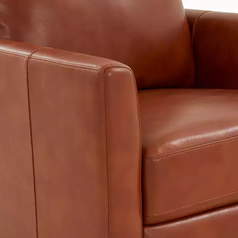 Fauteuil inclinable rembourré en similicuir avec accoudoirs, supporte jusqu'à 136 kg