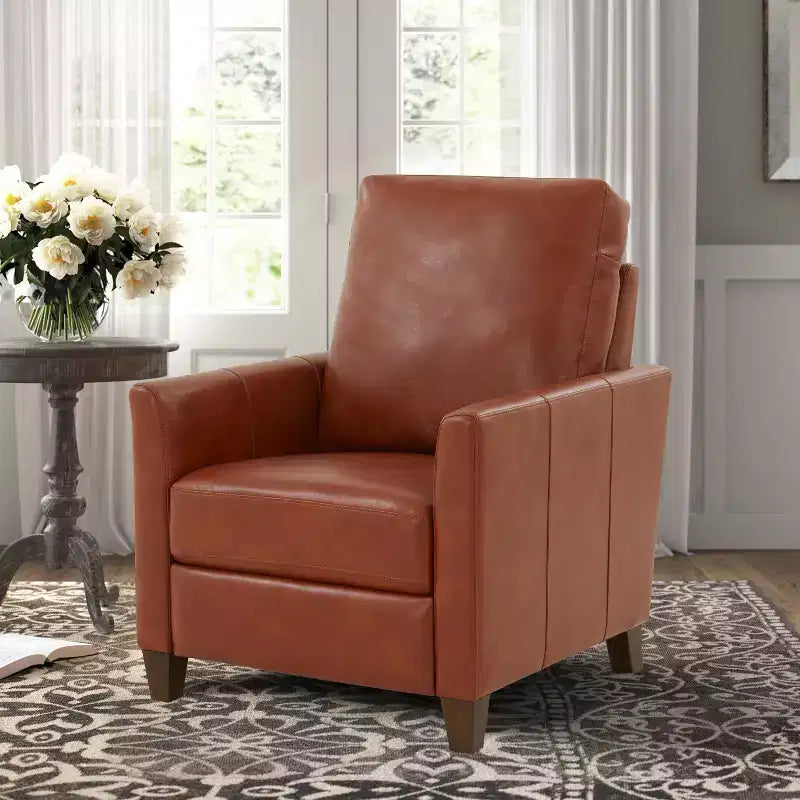 Fauteuil inclinable rembourré en similicuir avec accoudoirs, supporte jusqu'à 136 kg
