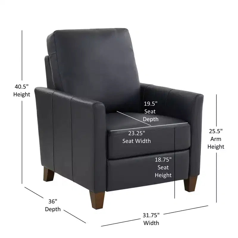 Fauteuil inclinable rembourré en similicuir avec accoudoirs, supporte jusqu'à 136 kg