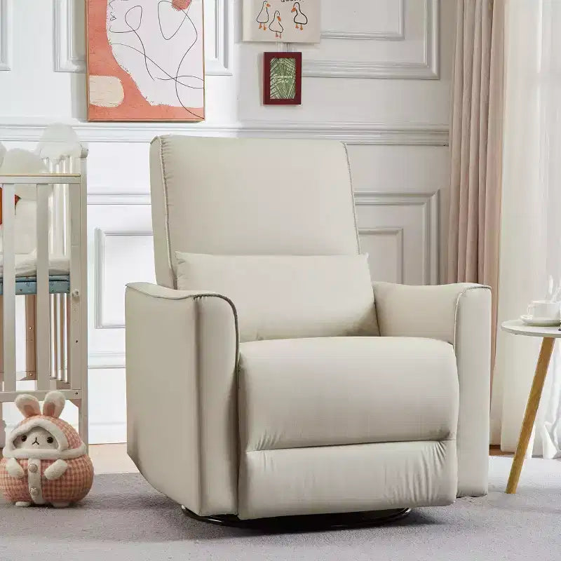 Fauteuil inclinable, pivotant à 360°, planeur et berçant, en similicuir, capacité de 136 kg