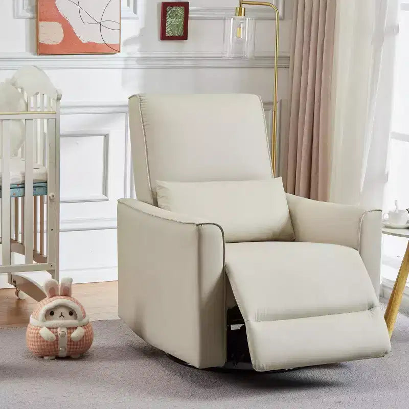 Fauteuil inclinable, pivotant à 360°, planeur et berçant, en similicuir, capacité de 136 kg