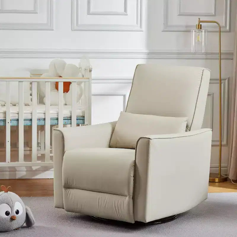 Fauteuil inclinable, pivotant à 360°, planeur et berçant, en similicuir, capacité de 136 kg