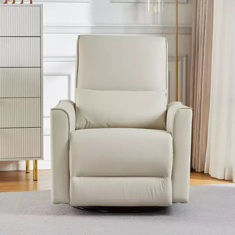 Fauteuil inclinable, pivotant à 360°, planeur et berçant, en similicuir, capacité de 136 kg